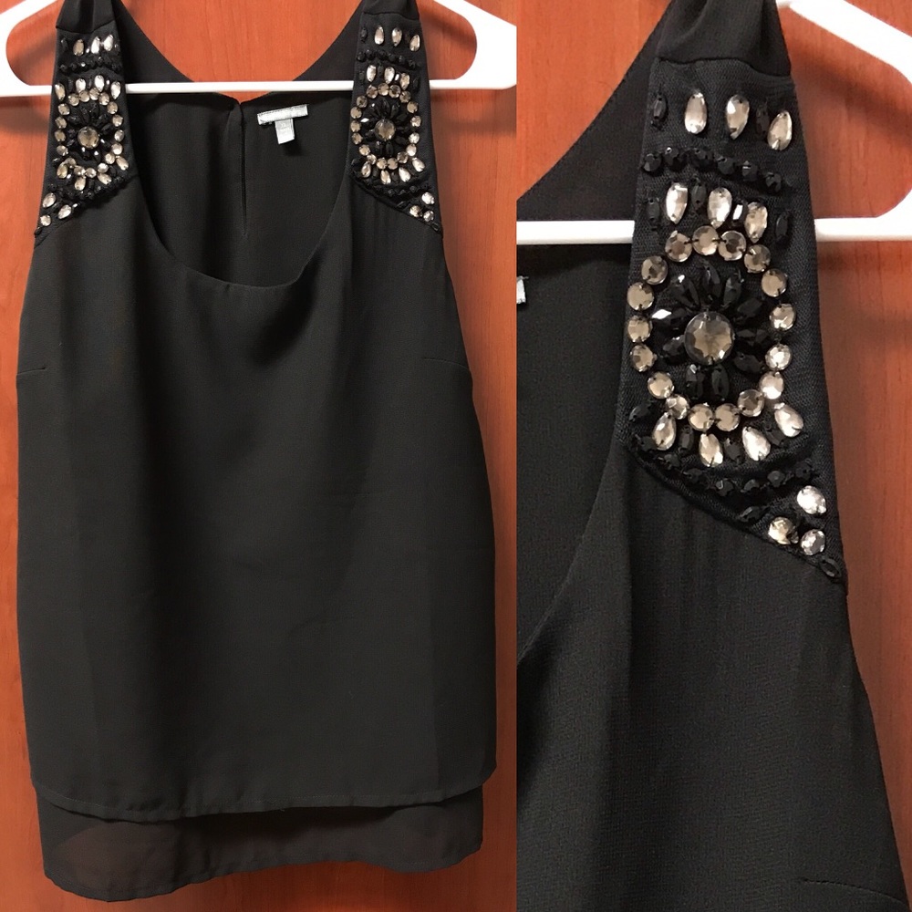 Charlotte Russe blouse with jewel accents